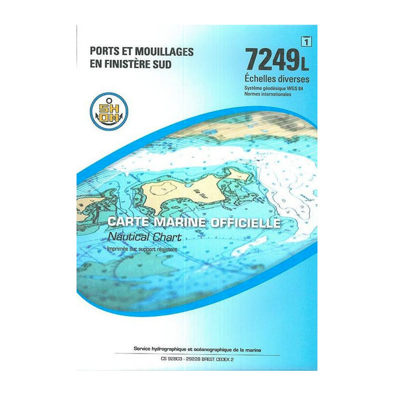 Marine Chart 7249L: Ports and anchorages in South Finistère | Picksea